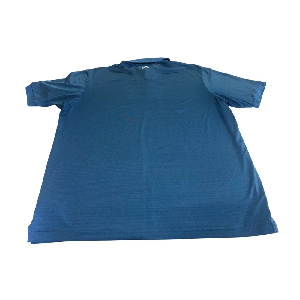 Adidas ClimaLite Men's XL Blue Golf Polo Shirt Short Sleeve Performance Athletic